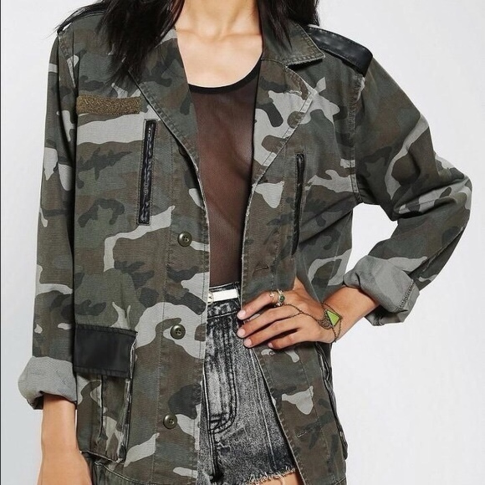 BDG Green Utility Jacket Oversized Military Style